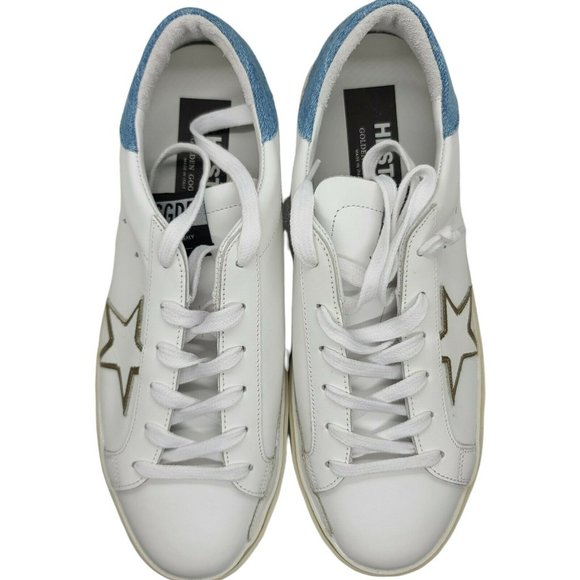 $560 Women's Sz 41 Golden Goose Hi Star Leather Lace Up Sneakers - Picture 2 of 12